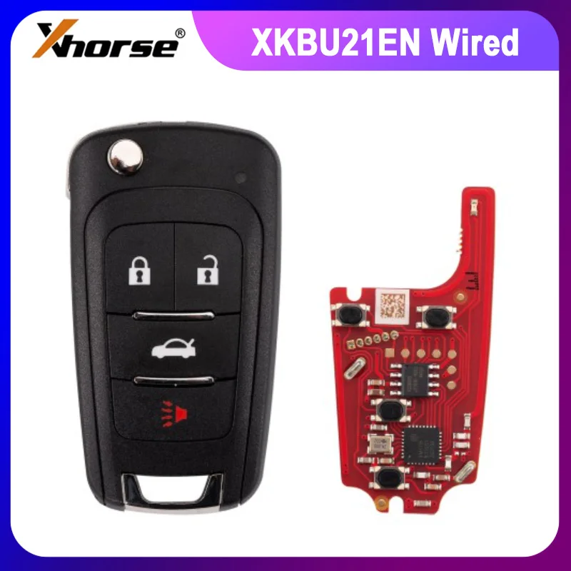 Xhorse 2nd Generation Wire Remote Key Global Version for GM Flip Type 4 Buttons XKBU21EN For VVDI