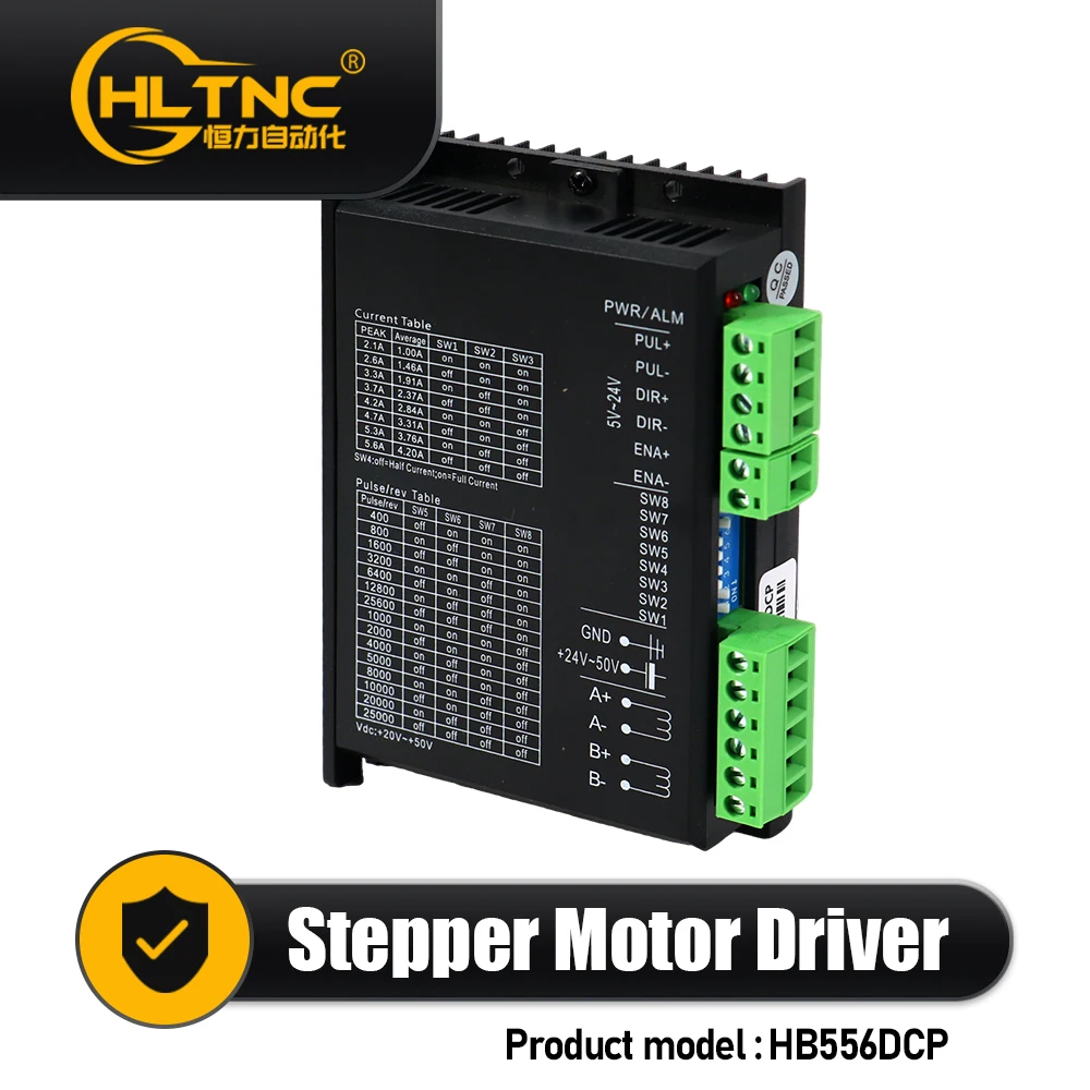 HLTNC HB556DCP Digital 2 Phase Stepper Motor Driver DC24-50V Peak 5.6A 1.0-4.2A Average Controller For  CNC Router Engraving