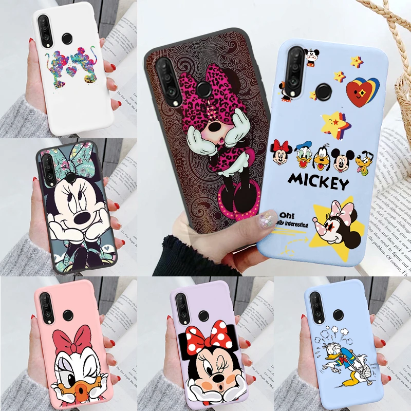 Dla Honor X9c 9X Huawei Y9 Prime P30 Lite P30 P20 Pro P20 Lite Nova 4E 3E 6 SE P Smart Z 2019 2021 Śliczne etui na telefon Mickey Minnie