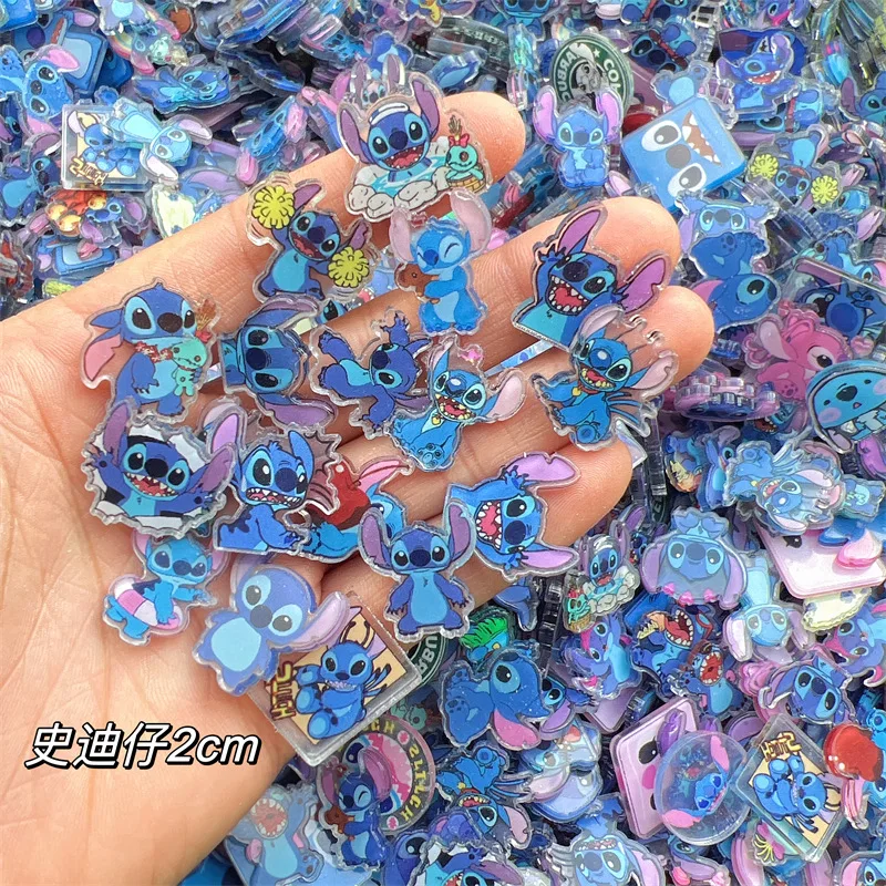 10/50 Pieces Random Disney Stitch Diy Handmade Patch Acrylic Animation Stitch Pendant Patch Handmade Diy Decoration Pendant Gift