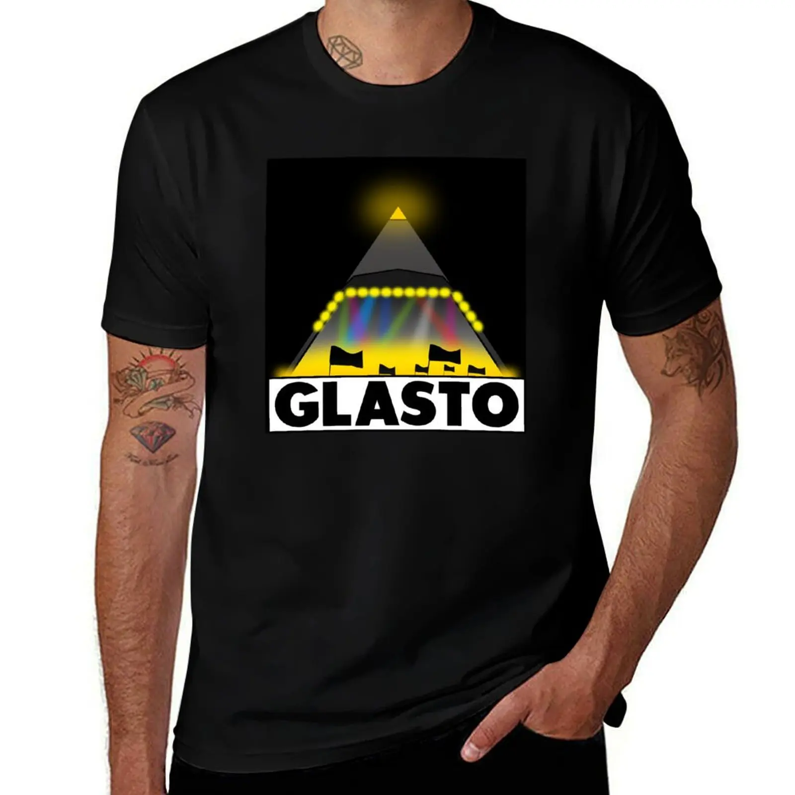

Glasto Design T-Shirt oversized anime stuff fashion shirts men clothings