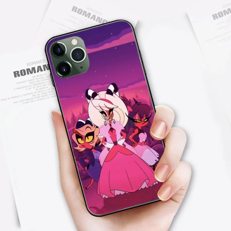 Helluva Boss Mobile Phone Case for iPhone 14 13 12 11 XS X 8 7 6 Plus Mini Pro Max SE 2022 Black Soft Phone Cover Funda image 6