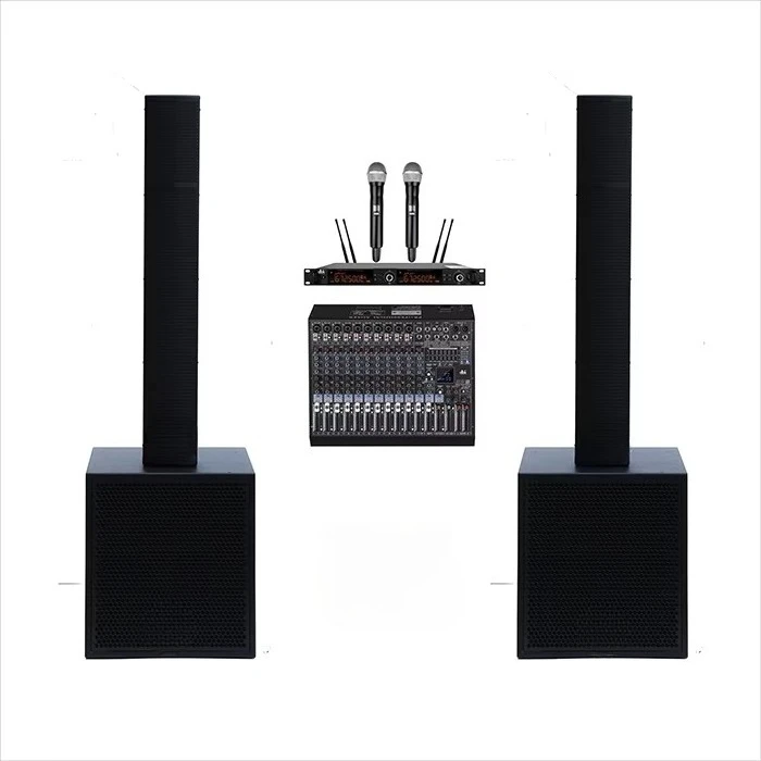 

.DBK Line Array Column System Outdoor Party Speakers Sound Audio 900W Active Subwoofer 3 Channel Column Speaker System