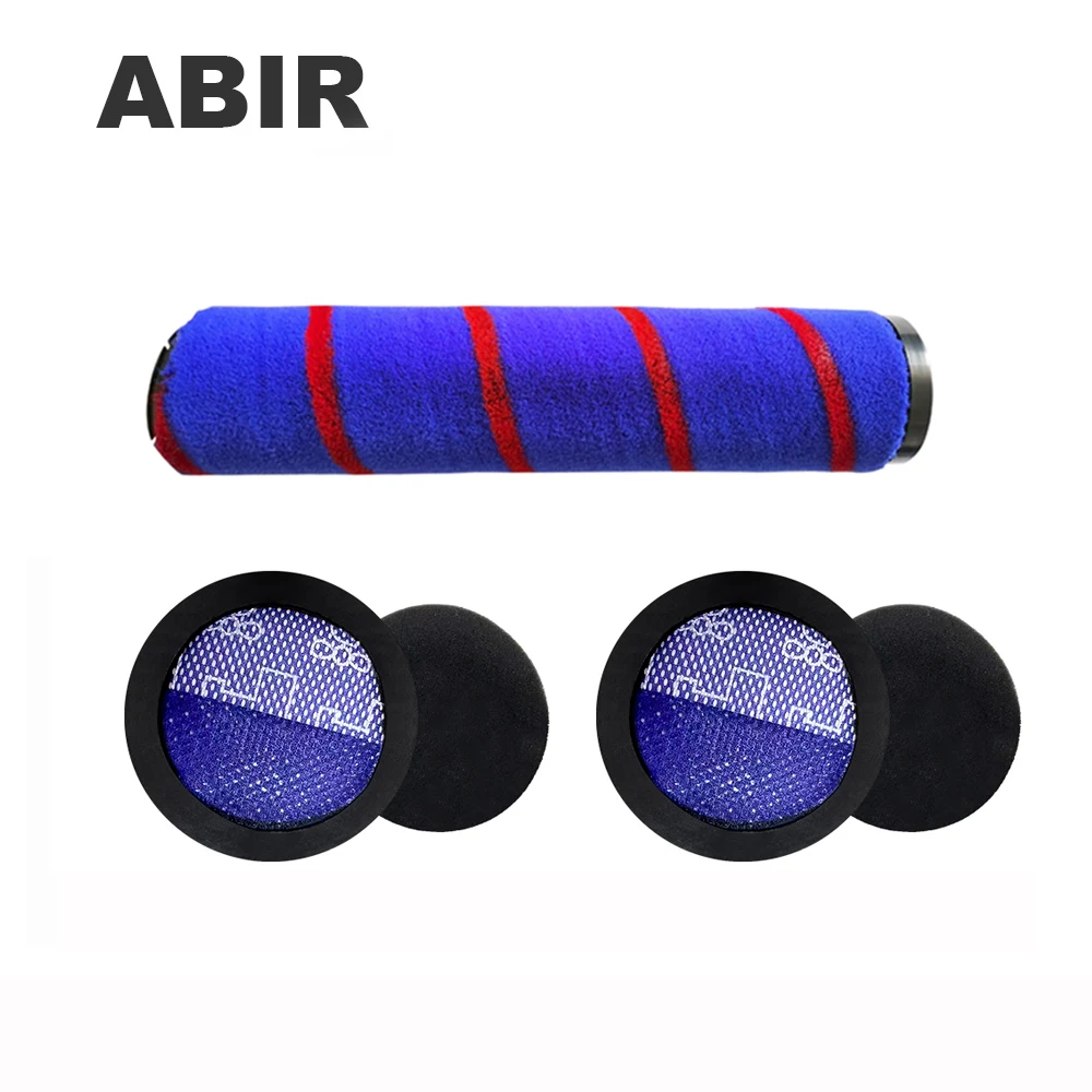 Spare Parts fo  ABIR VC205 Wireless Vacuum Cleaner, Including Fluffy Roller 1pc, HEPA Filfers 2pcs, Sponge Filter 2pcs