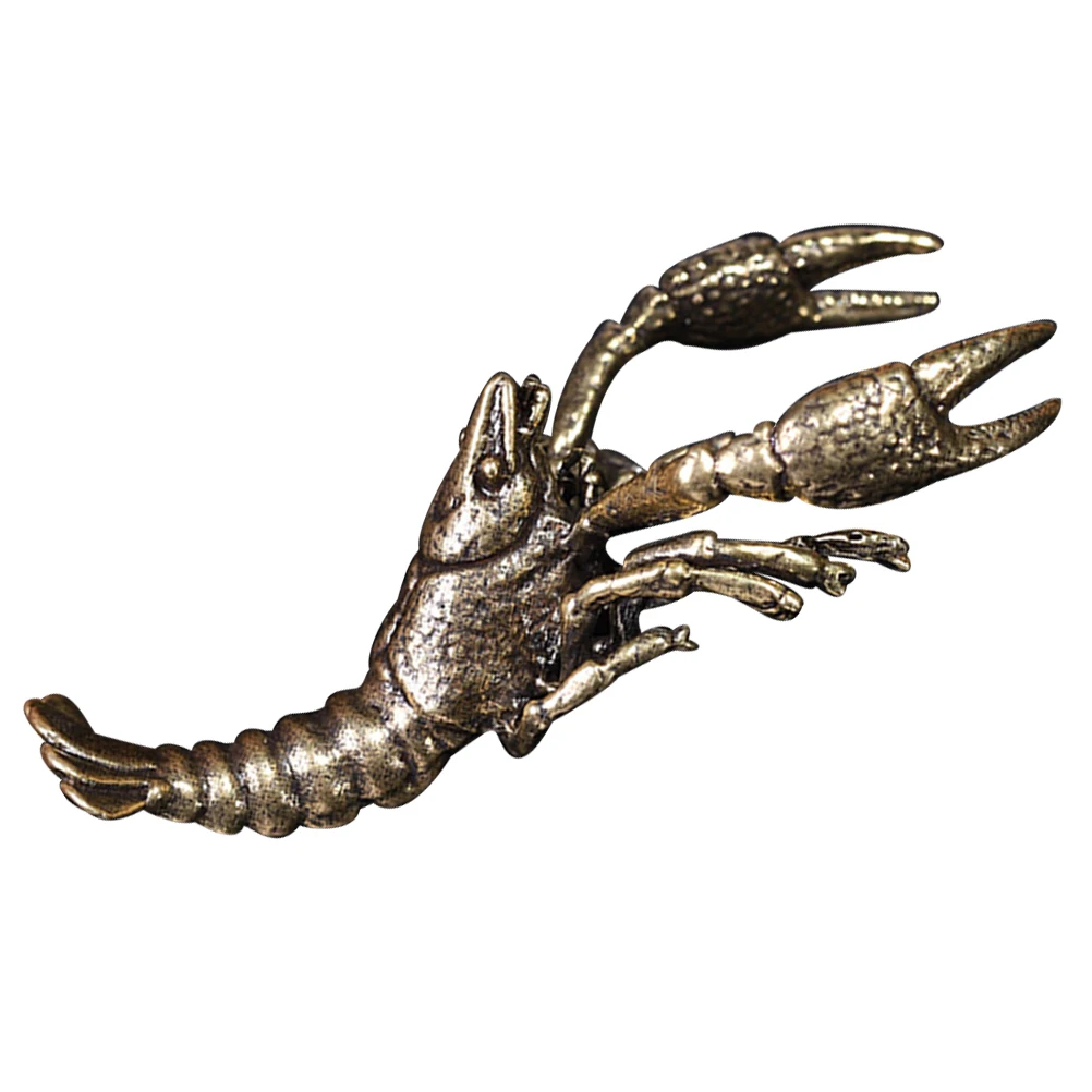 

Copper Lobster Statue Decor Mini Gold Room Office Desk Figurine Home Decor Retro Saving
