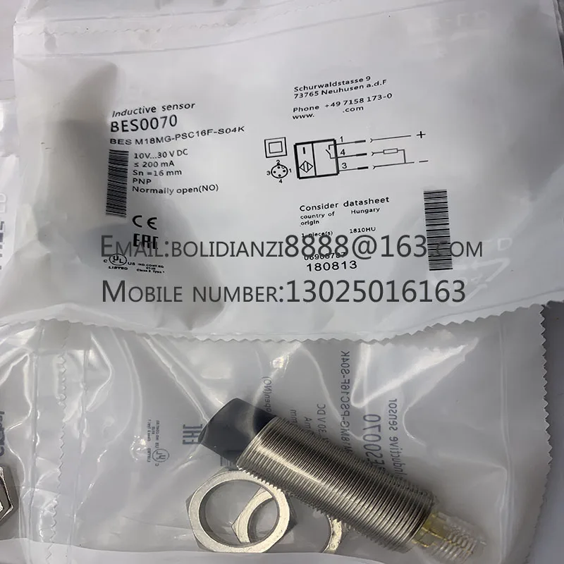 Novo Sensor de Proximidade, BES M18MG-POC16F-S04G