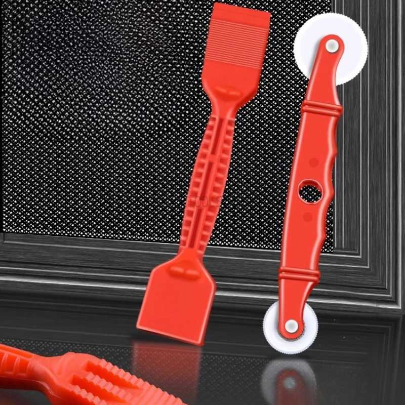 Door and Window Adhesive Installation Shovel Nylon Rubber Strip Scraper Roller Press Adjusting Installing Door/window Gaps Tools