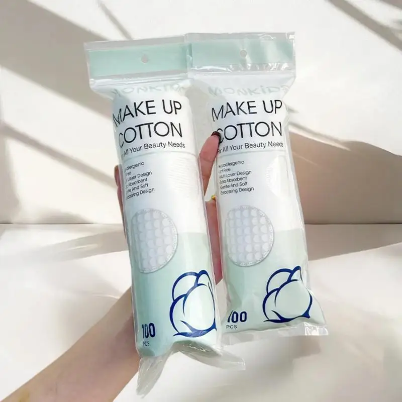 100 Uds. Almohadillas de algodón para limpieza Facial, limpieza de la piel suave, papel absorbente Facial, almohadilla desmaquillante, accesorios de herramientas cosméticas