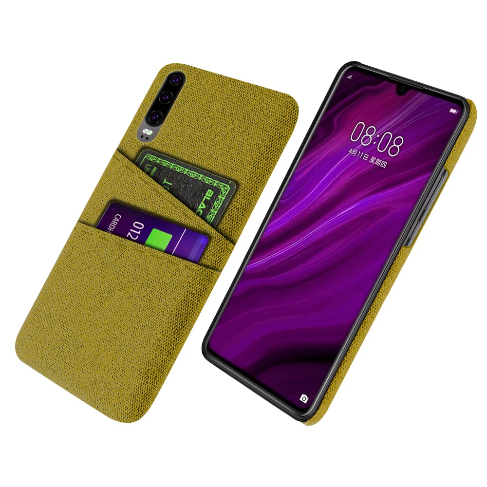 P30 For Huawei P30 P20 Pro Case Luxury Fabric Dual Card Phone Cover for Huawei P30 Lite P20 p20plus Pro Coque Funda P30 P30pro