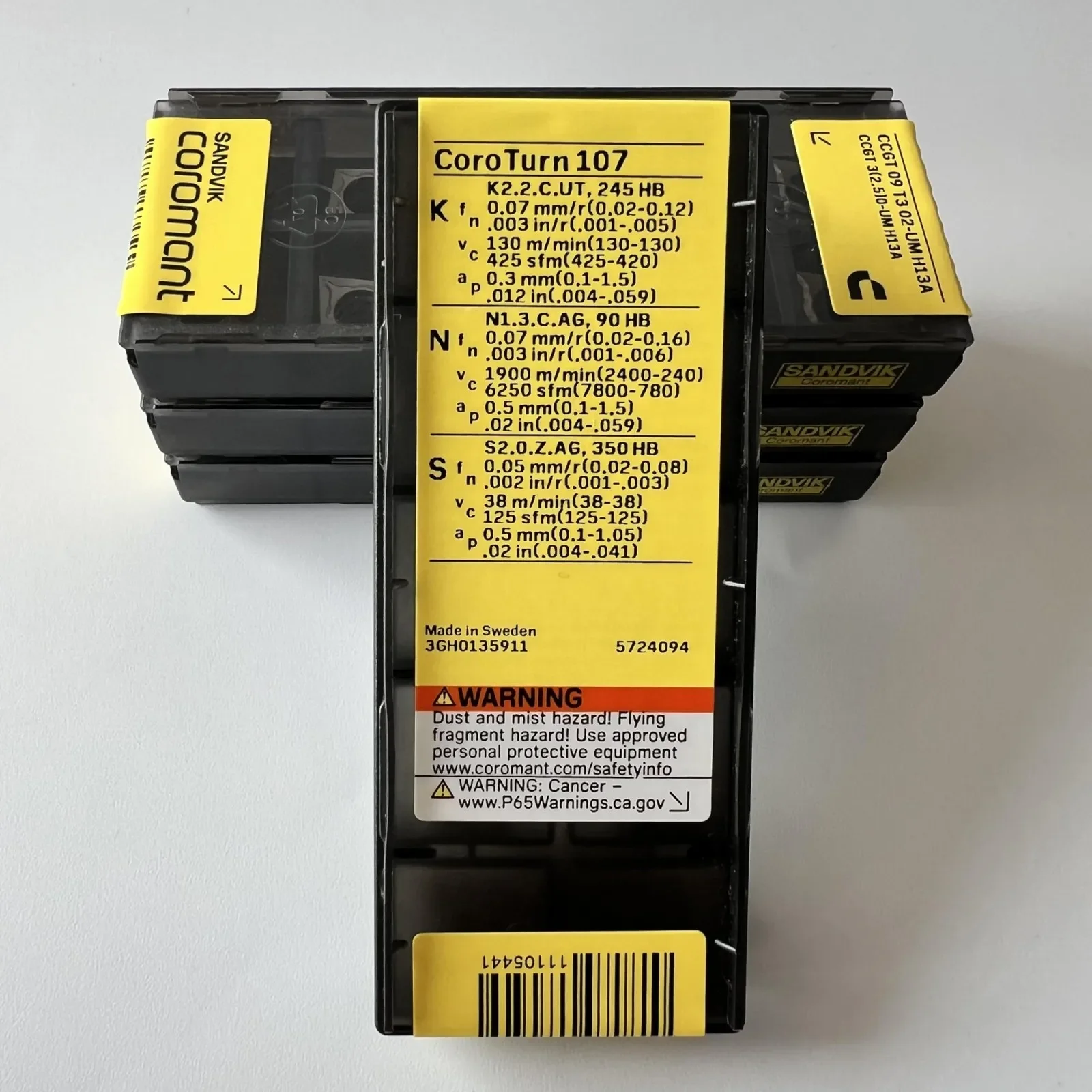 SANDVIK / CCGT09T302-UM H13A / شفرة سبائك الصلب السويدية الأصلية 10 قطع