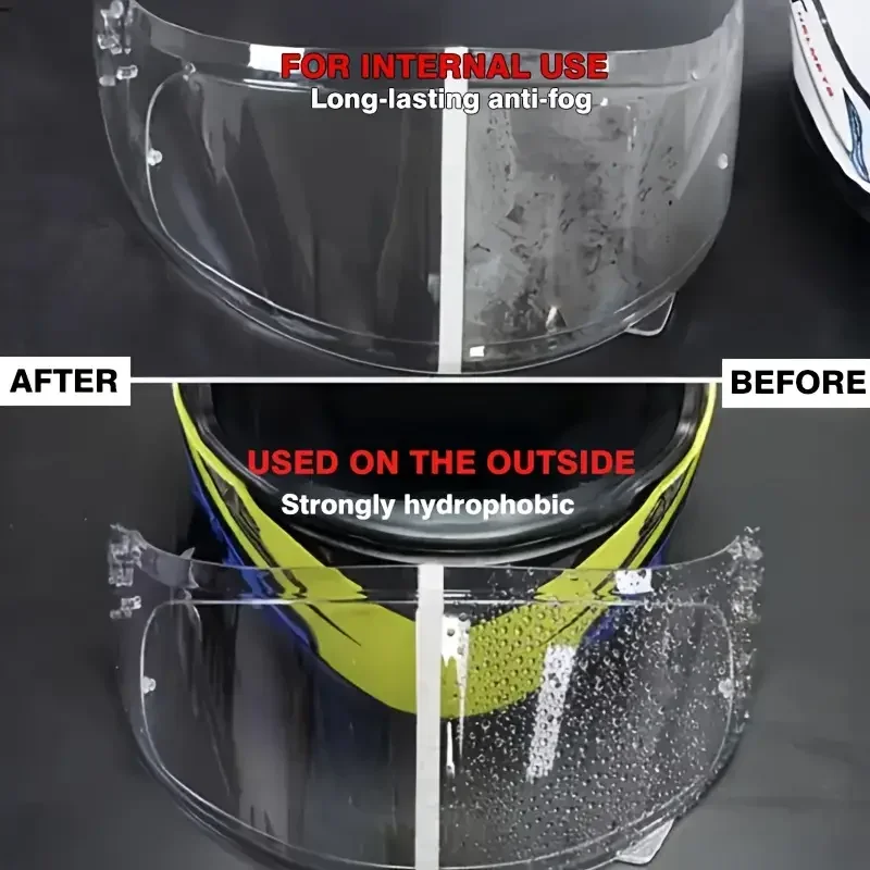 Fasilawei Helmet & Car Glass Spray: Rain-Repellent Anti-Fog, Blocks Moisture Condensation, Fits Bathroom Mirrors