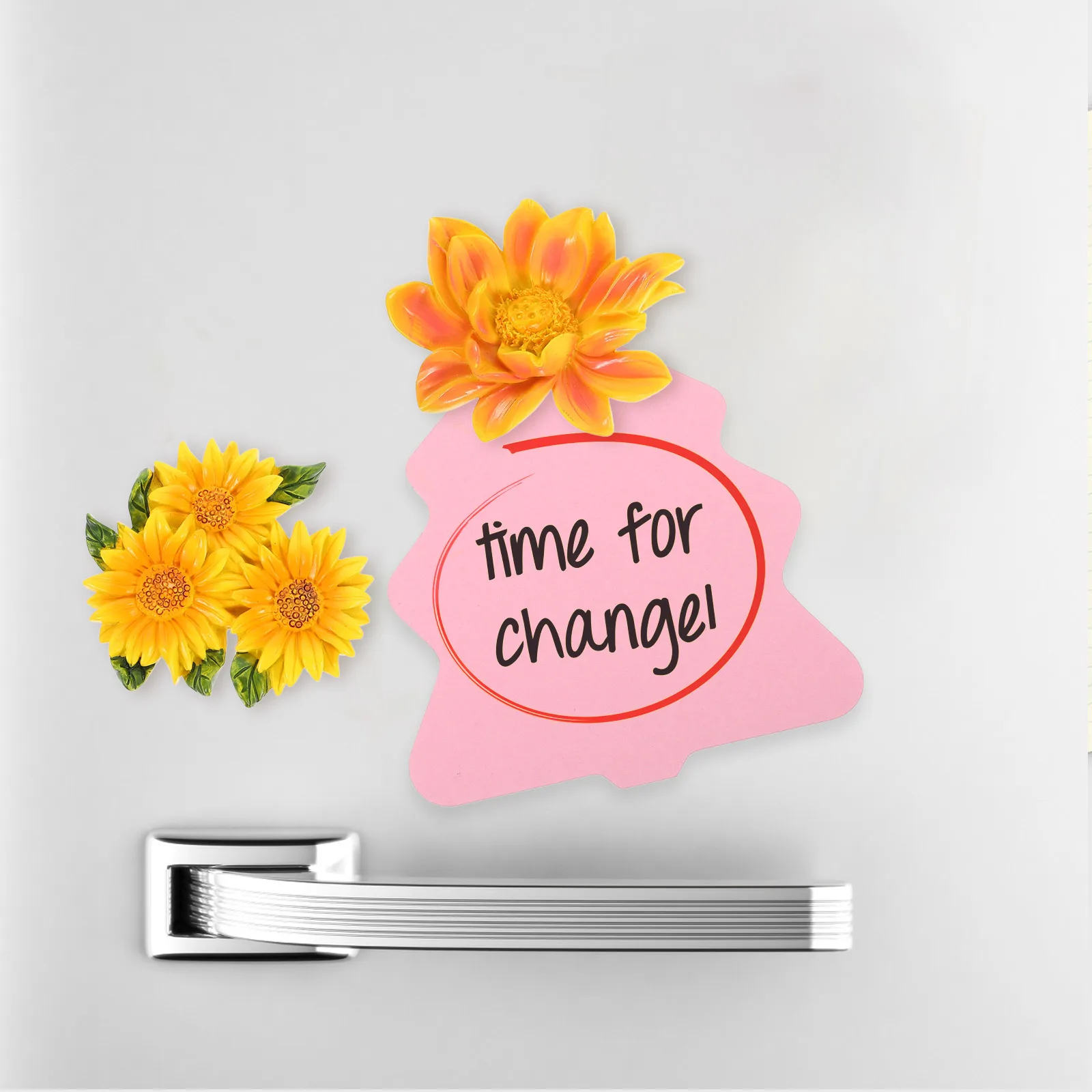 

4 Pcs Flower Magnetic Stickers Whiteboard Magnets Decoration Simulation Fridge Colorful Decors Refrigerator Office Files Kids