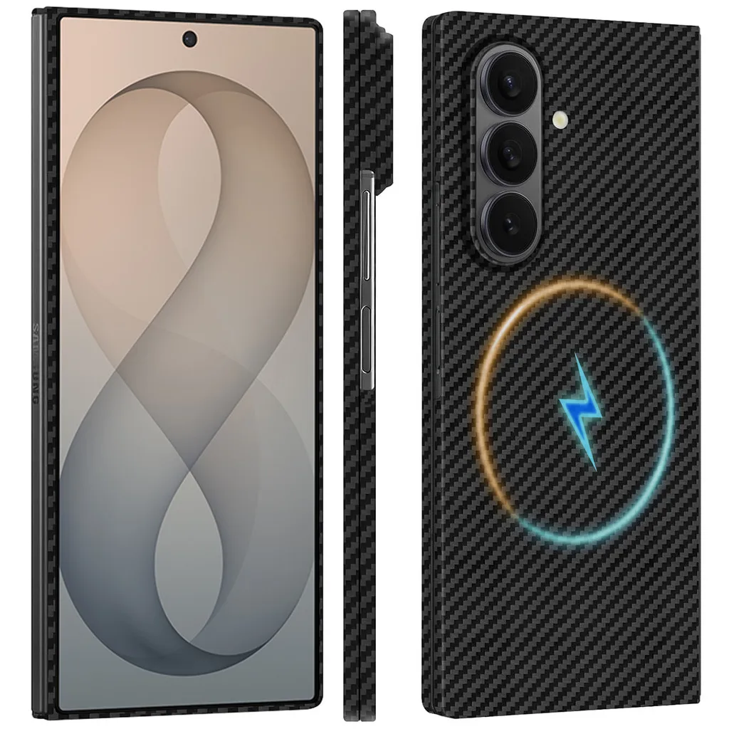 Genuine Carbon Fiber Magnetic Case for Samsung Galaxy Z Fold 8 Ultra 1500D Slim Lightweight Cover
