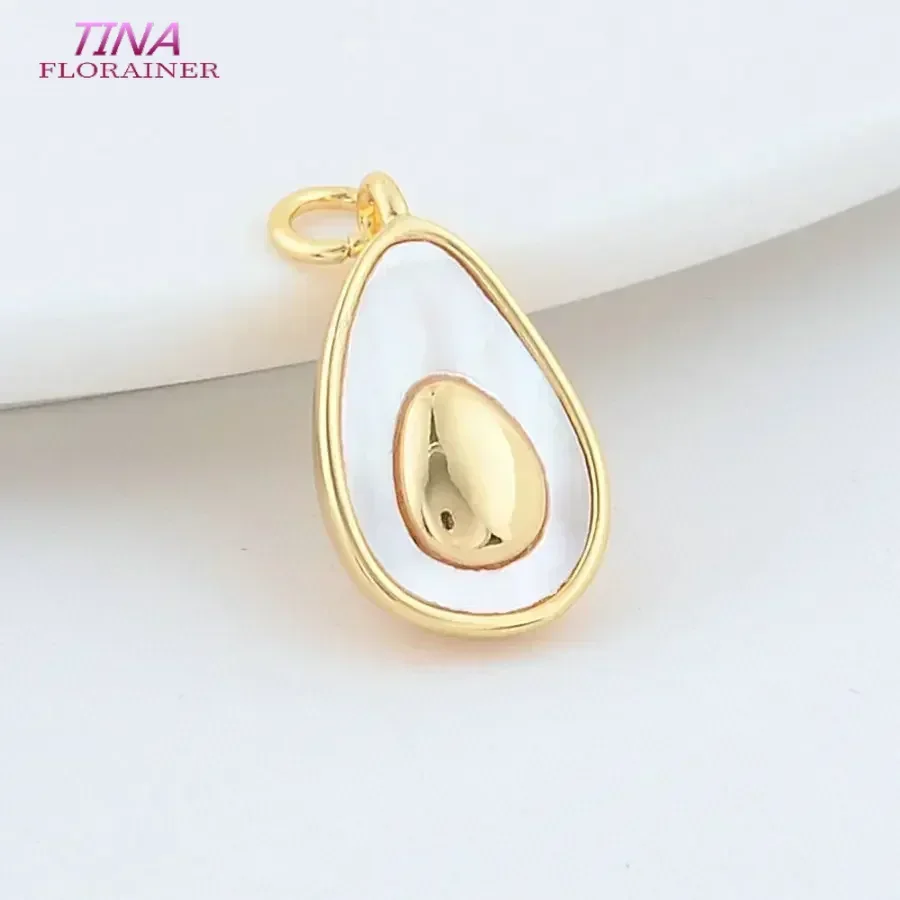 

2PCS 11*18MM 24K Gold Color Brass with Shell Drop Charms Pendants Necklace Earrings Jewelry Making Supplies Accessories