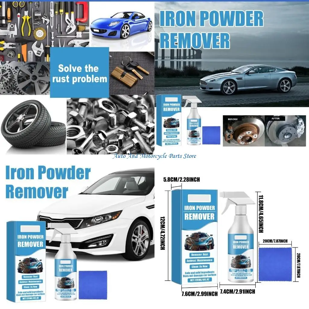 P9FD Car Rust & Iron Particle RemoverSpray, 2025 Upgrade Rust Remover for Metal, Rust RemoverSpray for Removing Rust and Iron