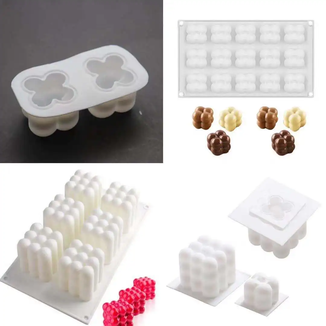 

6 with Rubik’s Cube Silicone Cake Mold, 3D 15 with Rubik’s Cube Silicone Mousse Mold Cake Molds Baking Tools Chocolate Mold