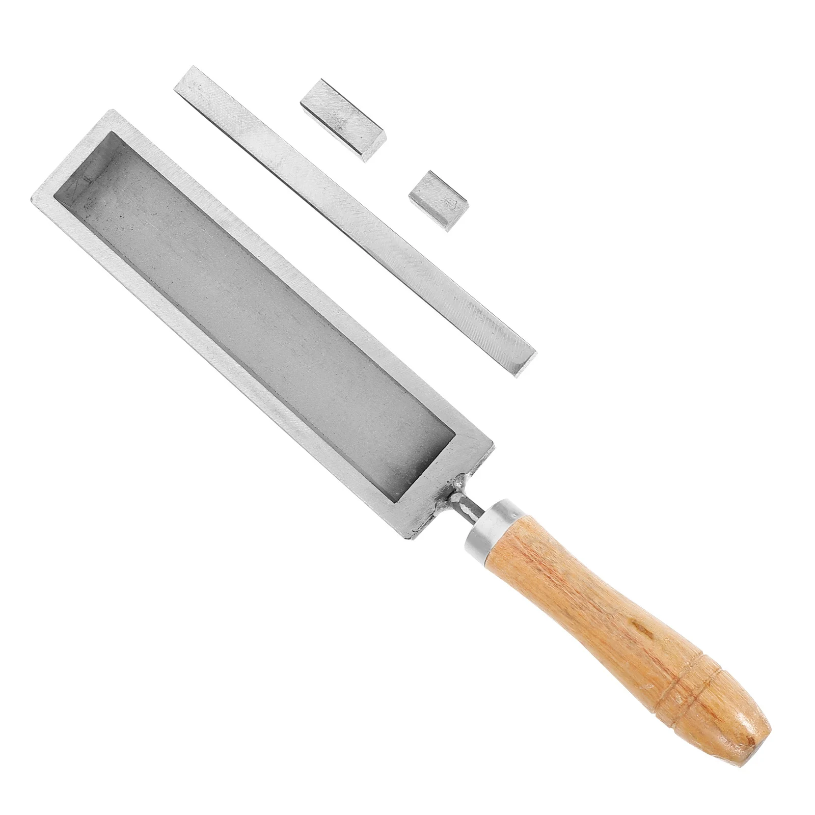 Refining Mold Metal Casting Slot Casting Ingot Mold with Wood Handle for Gold Silver Melting Mould