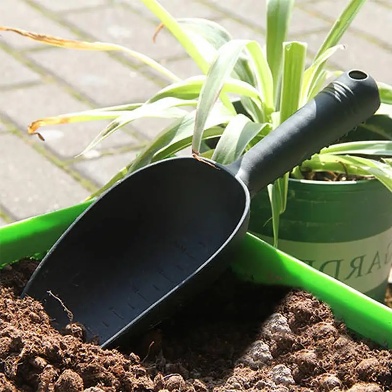 Garden Spade Shovel Garden Shovel PP Soil Shovel Flat Shovel Potted Flower Garden Tool Handheld Shovel for Planting Digging