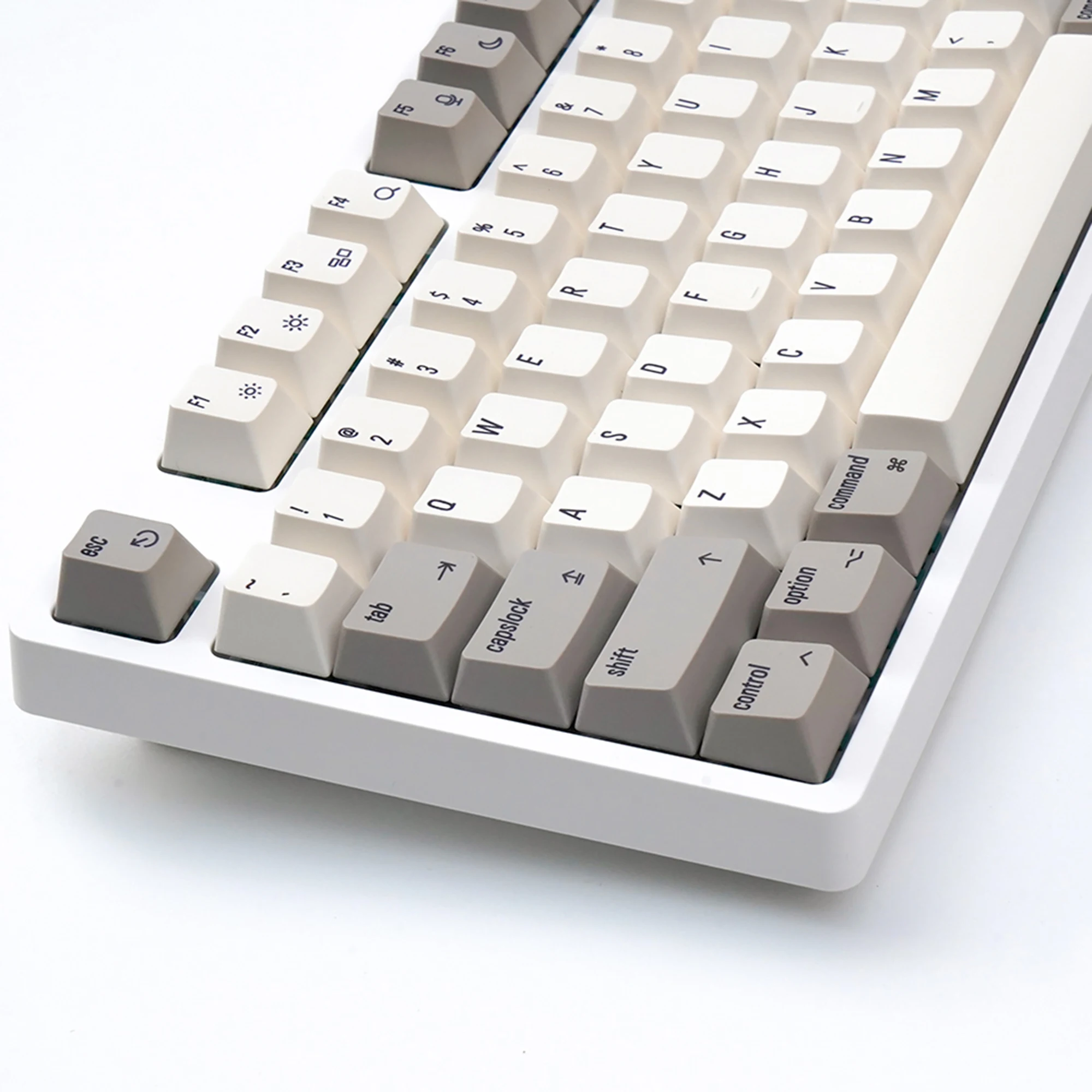MAC Retro English Korean Cherry Profile PBT Dye Sublimation Top Print  Keycaps for 75/87/98/104/108 MX Mechanical Keyboard
