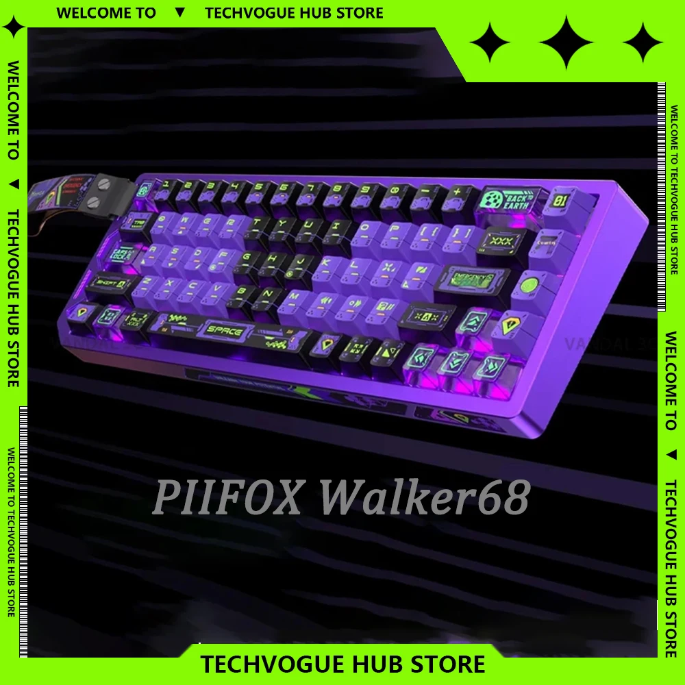 PIIFOX Walker68 8000Hz RT0.01 Aluminium Keyboard Magnetic Switch Mechanical Keyboard Wired Gamer Keyboard Customized Accessories