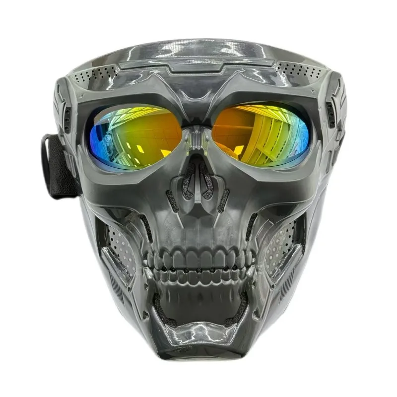 

Skull Mask Cyber Style Face Protection Gear Cosplay Headwear Role Play Props Accessories for Men Halloween Theme Party