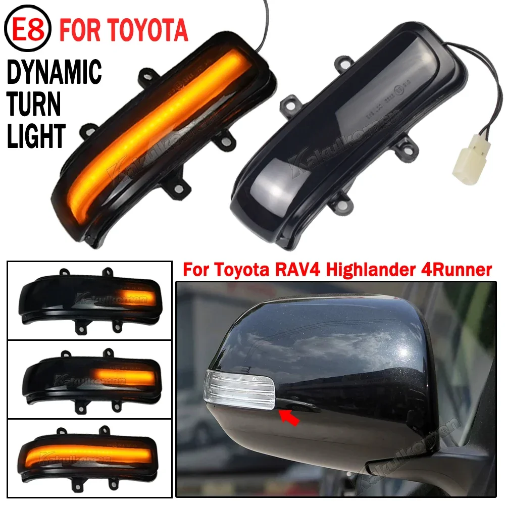 Side Mirror Indicator Dynamic Turn Signal LED Light For Toyota RAV4 XA30 Vanguard Previa Estima Alphard AH20 Vellfire Noah