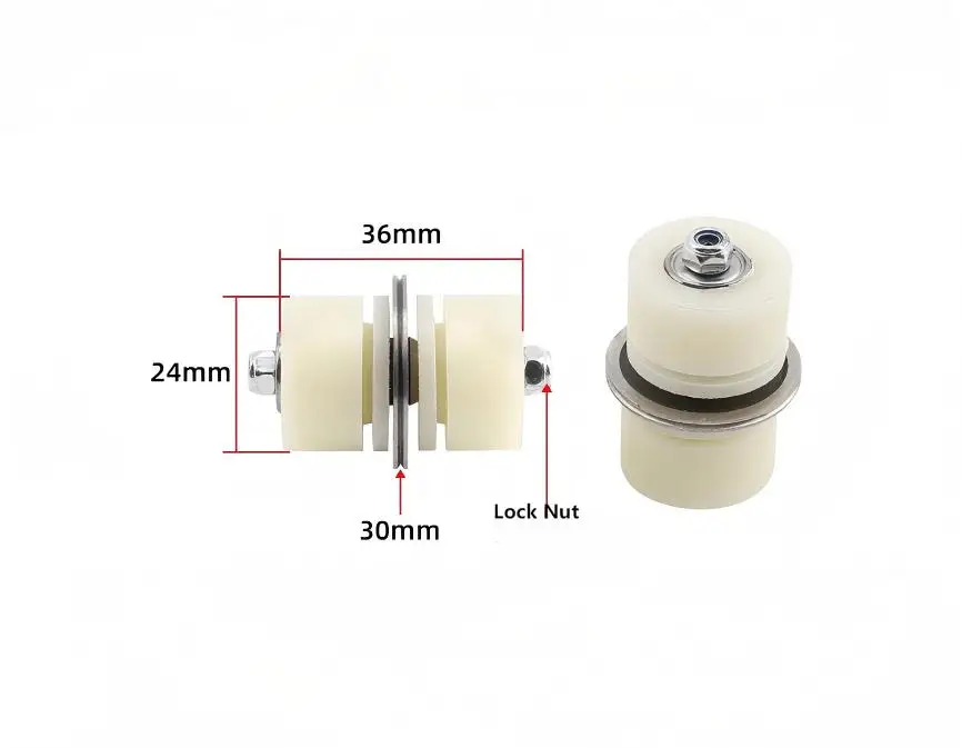 Guide Pulley,guide wheel set,Nylon Double-Sided pulley Assembly,Wire Tightener Guide Wheel Assembly for EDM machine 1pcs