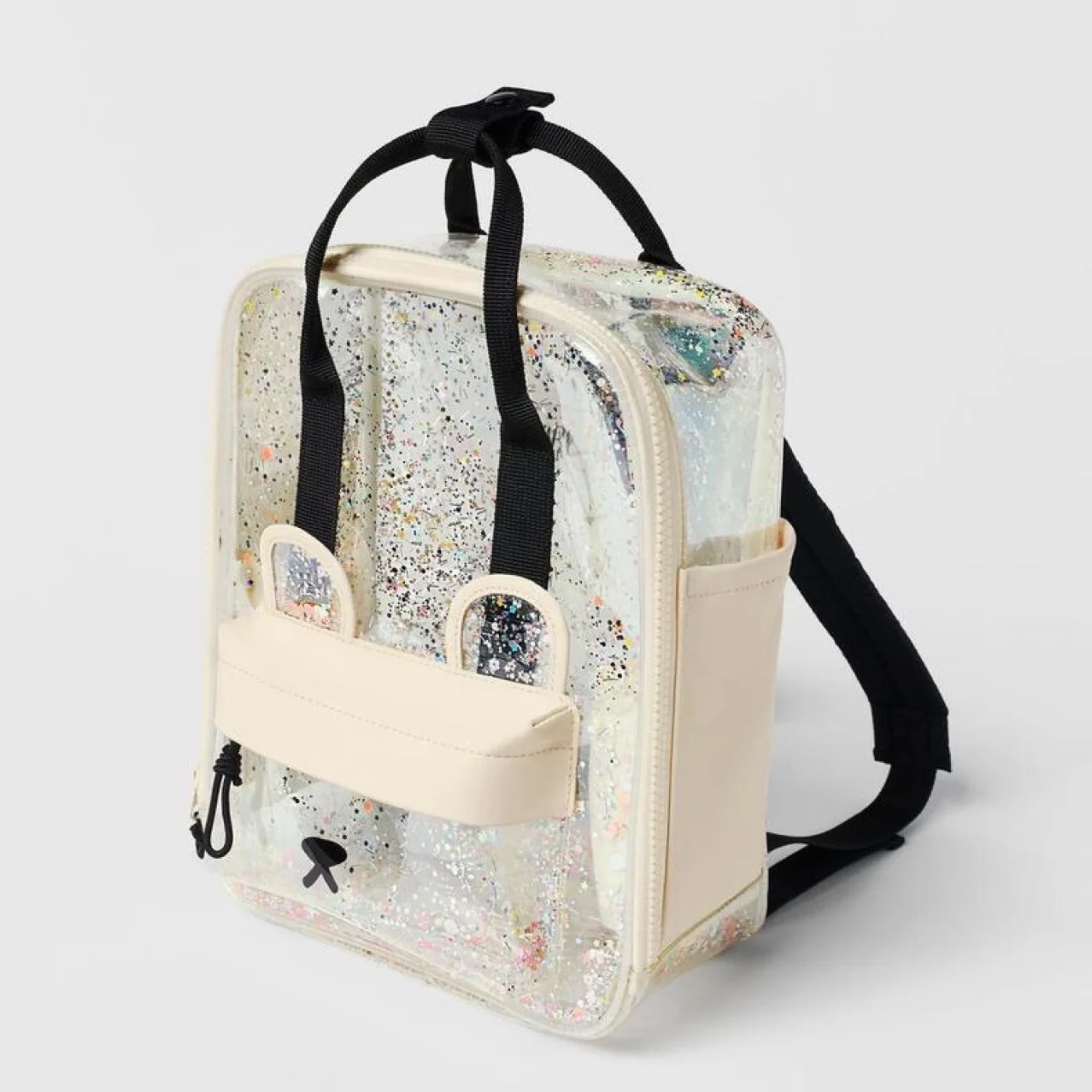 Sac à dos transparent en forme d\'animal de dessin animé pour enfants, mignon, bling bling, chien, filles, enfants, nouveau