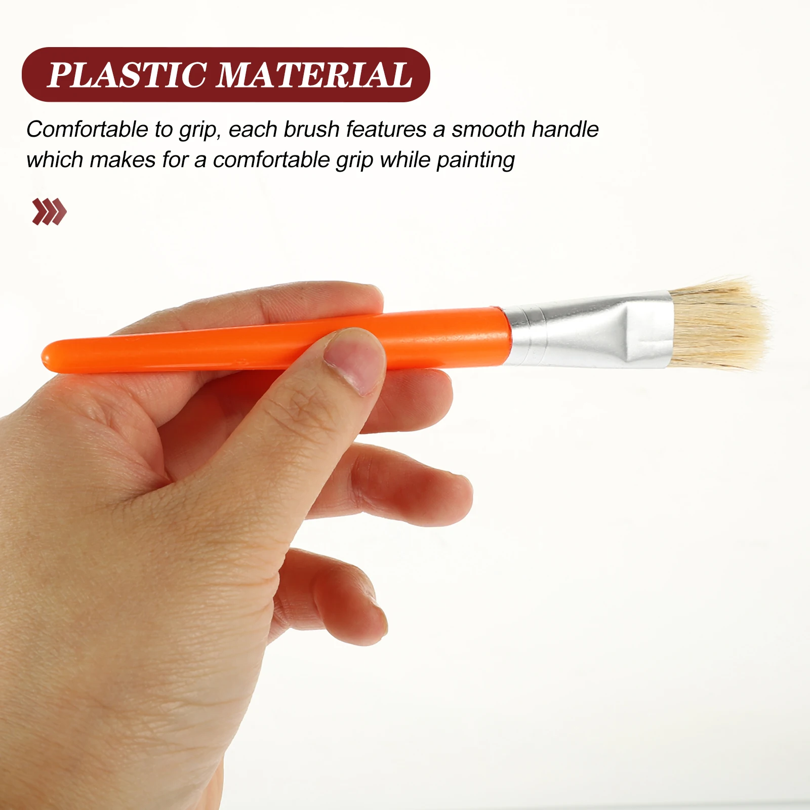 

20pcs Oil Painting Set Kids Paint Brush Watercolor Acrylic Paint Brushes Plastic Handle Colorful Easy Grip Two Brush Heads For