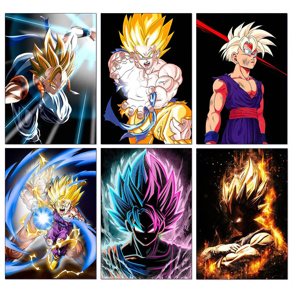 Resin Art Goku - High-quality Diamond Painting Anime Dragon Ball