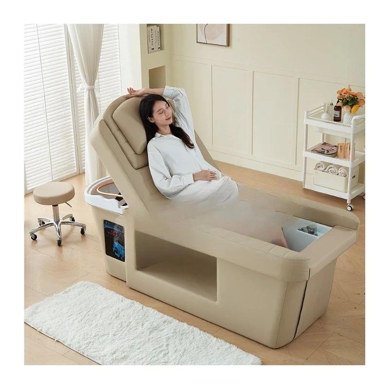 高級電動スパベッド、調節機能付き、モダンデザインのヘッドスパとフットスパ、ホテルでの使用に適したマッサージベッド