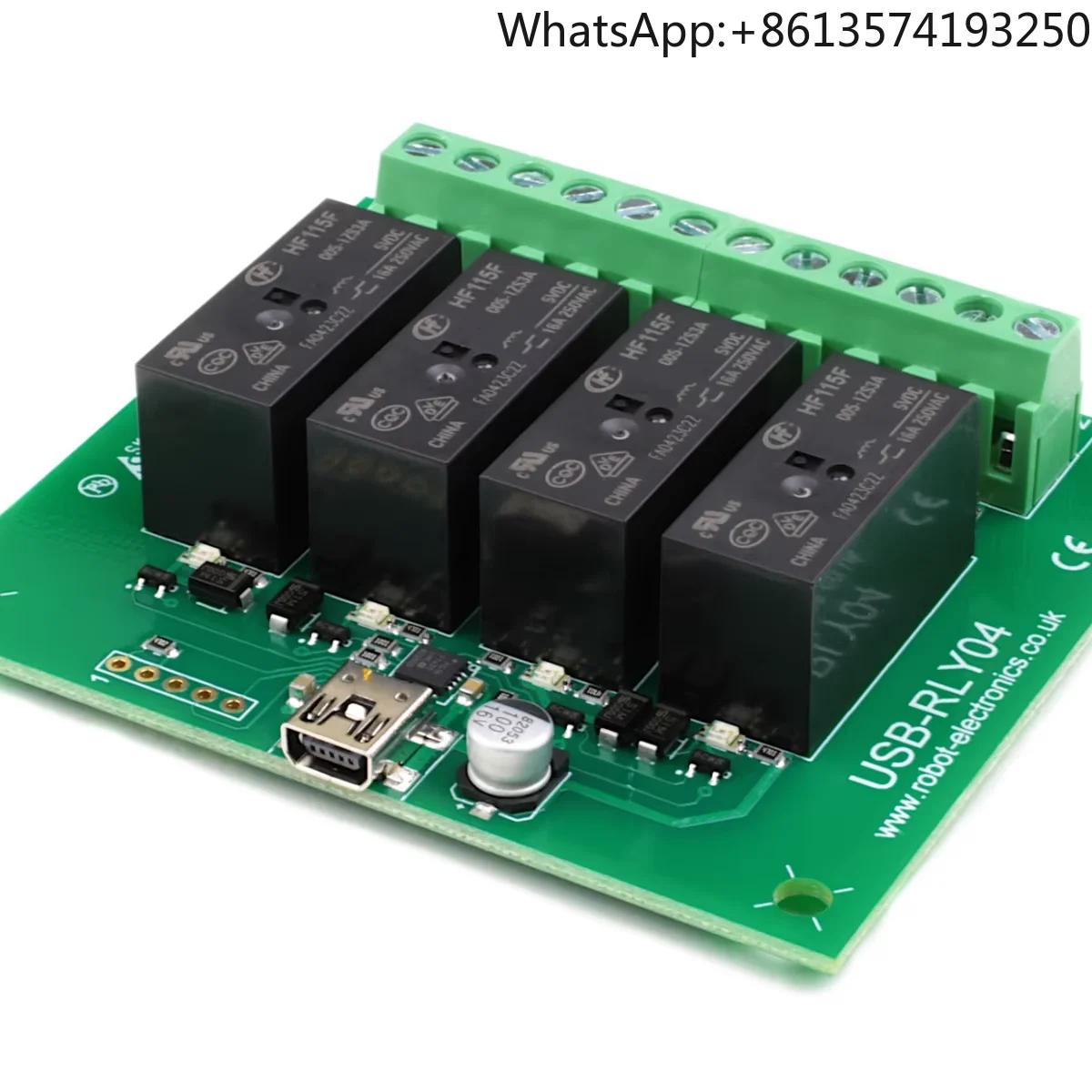 

USB-RLY04 - 4 X 16A USB Relay Expansion Module Relay Module Development Board