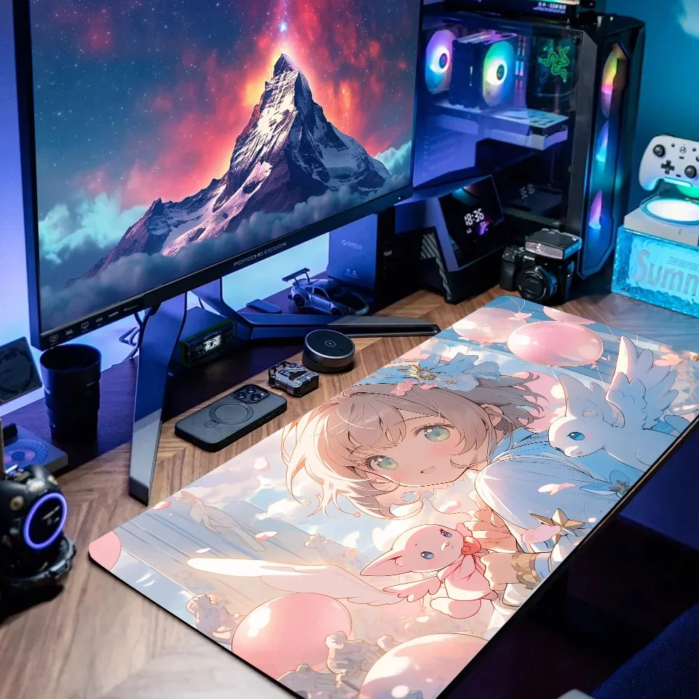 Anime Girls Card Captor Sakura Design Decoration Desk mat coloarful Non-Slip Mat Kawaii Large Computer Waterproof Gaming Carpets