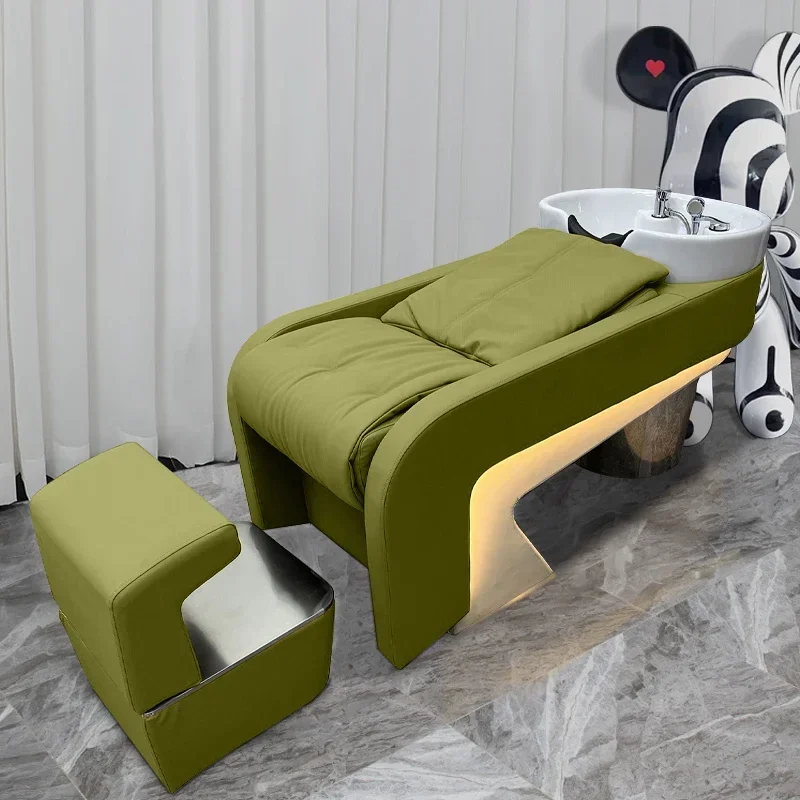 Lavabo per capelli Letto Shampoo Headspa Pedicure Attrezzatura economica per spa Lavabi Parrucchiere Chaise Salon De Coiffure Sedia da salone