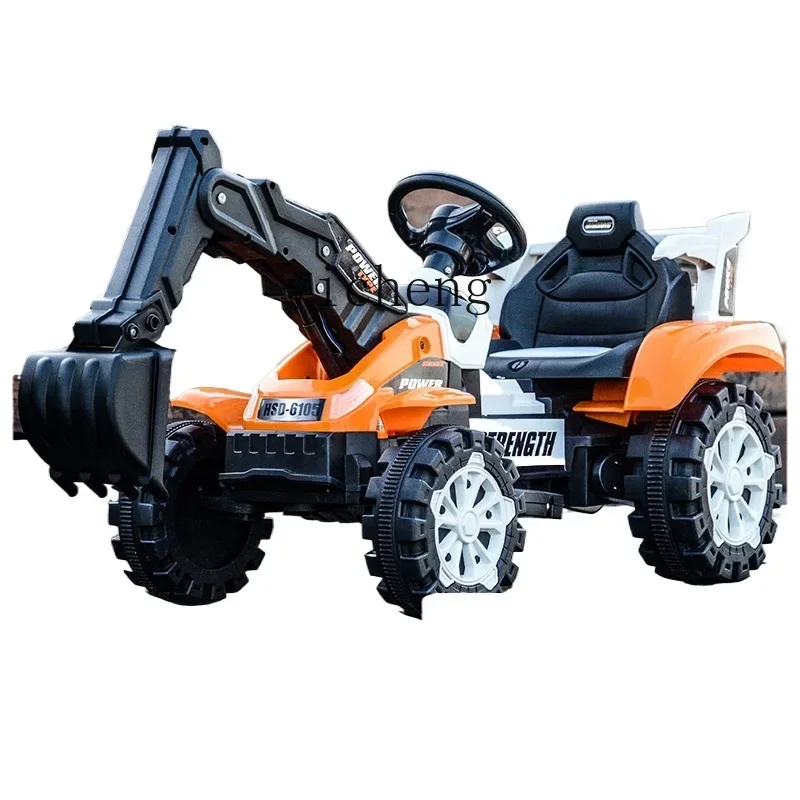 Children's Excavator Toy Car Electric Bulldozer Can Sit Large Size