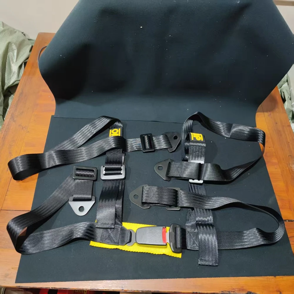 

Racing O.M 4 Points Seat Belt 2Inch Racing Car Drift Safety Belt Harness High Quality Rally Game Simple Snap Buckle Seat Belt