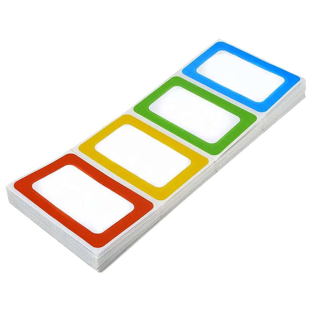 

200Pcs Name Tag Stickers Blank Self-Adhesive Labels Colors Plain Name Tags for Home Kitchen School Office Label Stickers