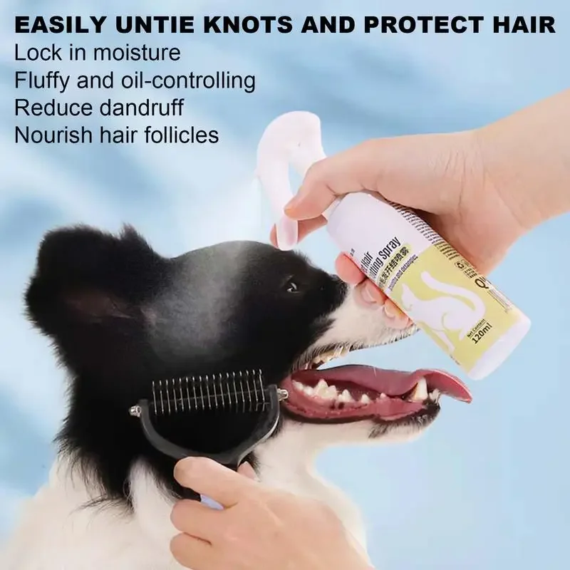 120ml Cat Dog Anti Static Conditioner Highly Effective Smoothing Fluffing Locking Moisture Nourishing Hair Follicles Pet Product