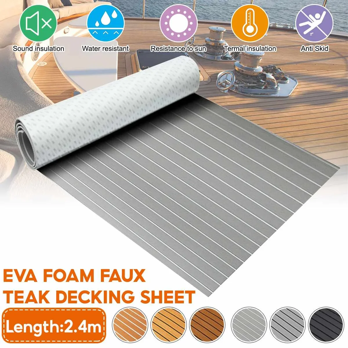 

Self-Adhesive EVA Foam Boat Marine Boat Flooring Faux Boat Teak Decking Sheet Accessories Marine 8 Styles