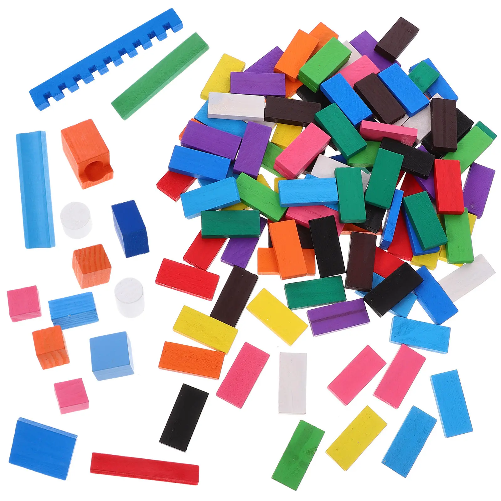 

1Set Domino Game Set Sturdy Safe Smooth Edges Kids Friendly Domino Kit for Travel Camping Barbecue Family Gatherings