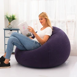 Thickened Lazy Inflatable Sofa Chairs Bean Bag Sofas PVC Lounger Seat Tatami Leisure Sofa Furniture Chairs Living Room Supply