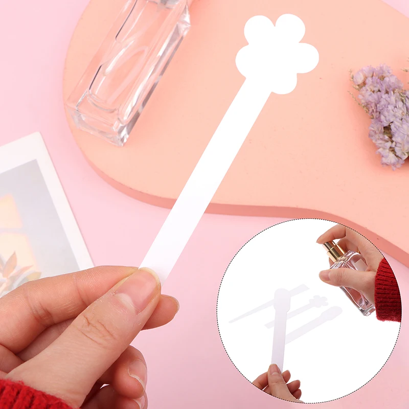 Nuevo Lote de 100 Tiras de Papel para Pruebas de Aromaterapia, Fragancias, Perfumes y Aceites Esenciales, con Forma de Flor