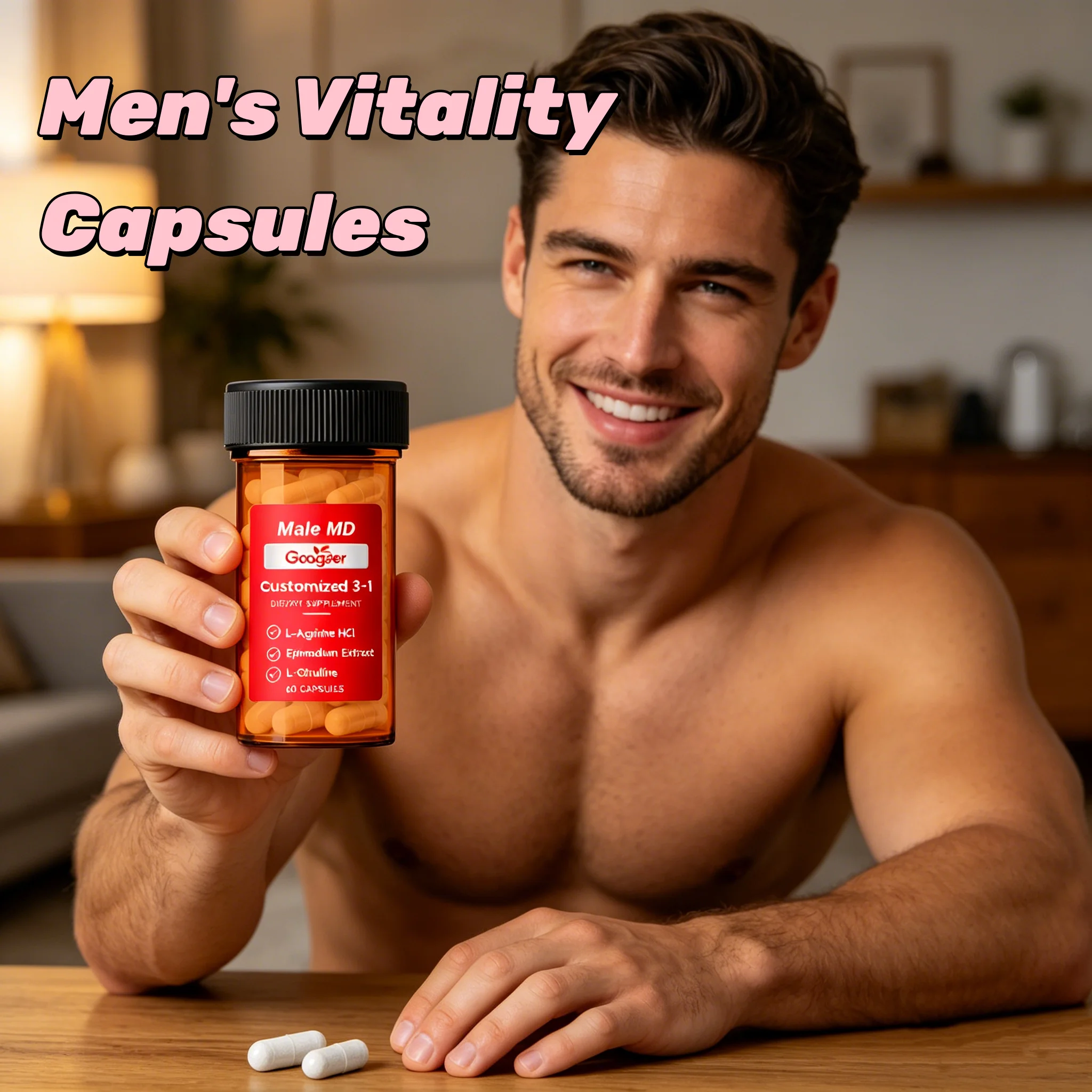 Cápsulas GOOGEER para la Salud Masculina, Mejoran la Función Sexual, Suplemento Nutricional, Mejoran la Aptitud Física, Mejoran la Impotencia