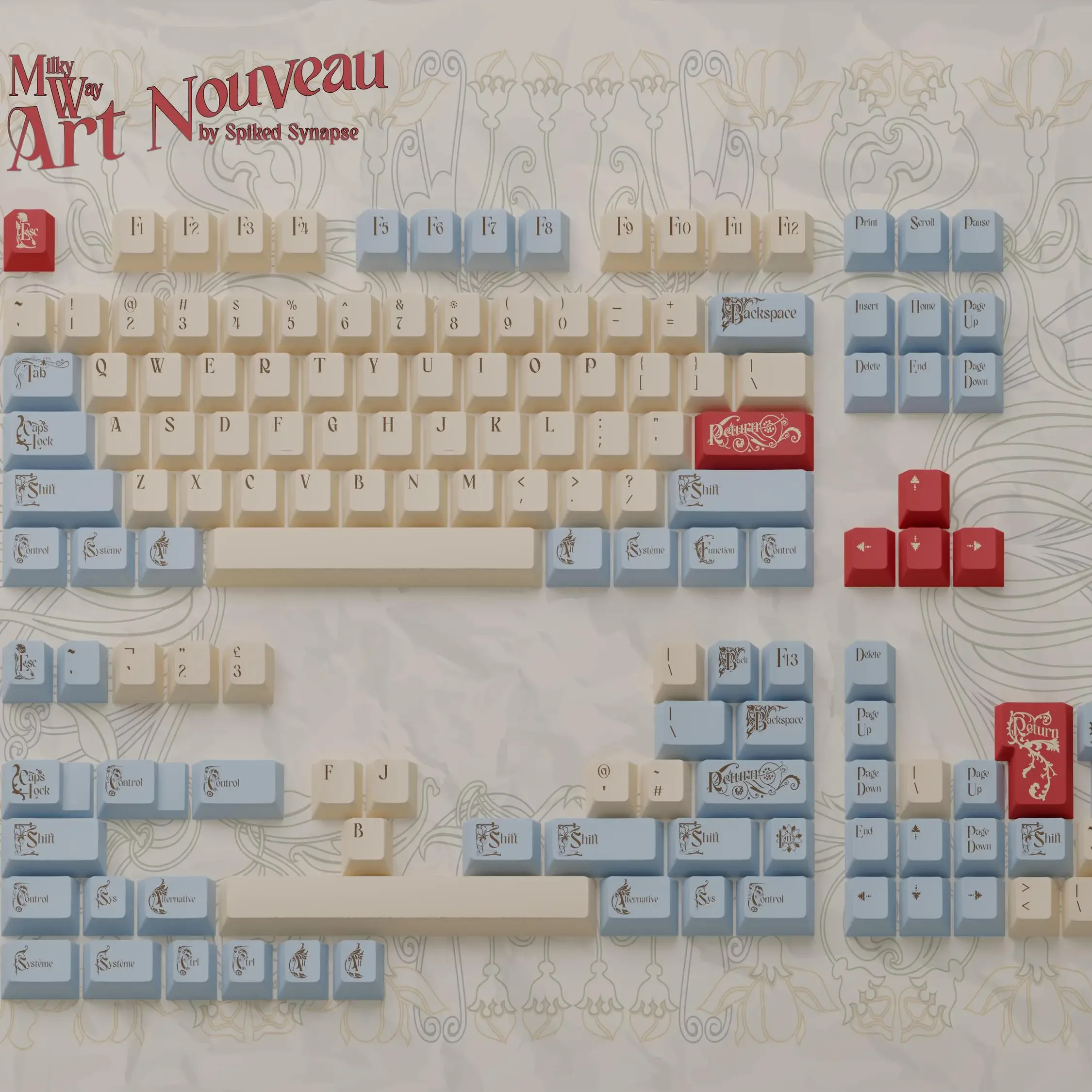 

Sublimation PBT material keycap Art Nouveau original genuine keycap