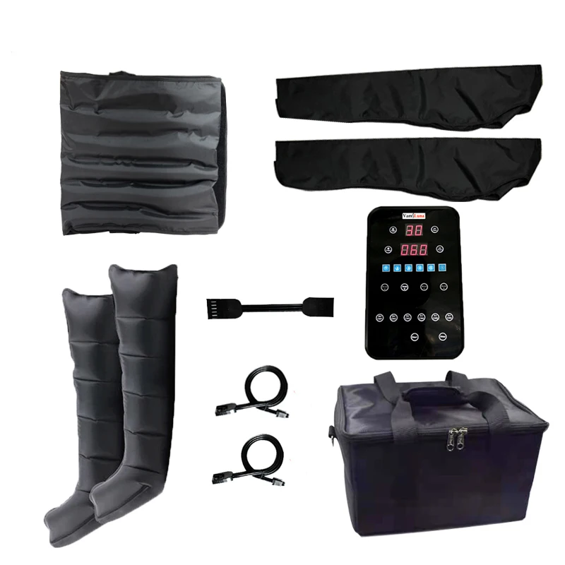 Air Pressure Massage  Athlete’s Leg Recovery System with Bag 6 Independent Chambers, 4 Modes Leg Massager for Muscle Relaxation