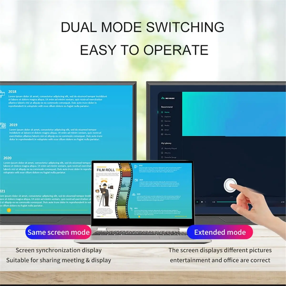 New Electronics 16inch Portable Monitor Touchscreen 1900x1200P IPS Second Game Screen Extended Display for PC Laptop Computer