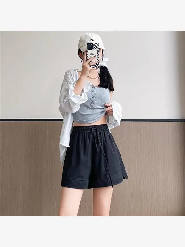 패셔너블 스포츠 드라이 여성용 바지 여름 얇은 신상 아우터웨어 대형 사이즈 캐주얼 루즈 산악용 오부츠