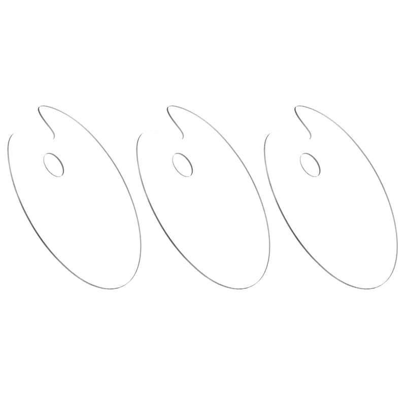 アクリルペイントパレット 3/6 個クリアペイントトレイパレット、簡単に掃除できるノンスティックアーティストツール、油水彩工芸用