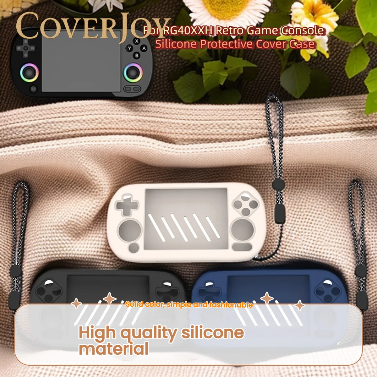 

CoverJoy для игровой консоли RG40XXH в стиле ретро, силиконовый защитный чехол, прочный защитный чехол для улучшенных игровых исследований