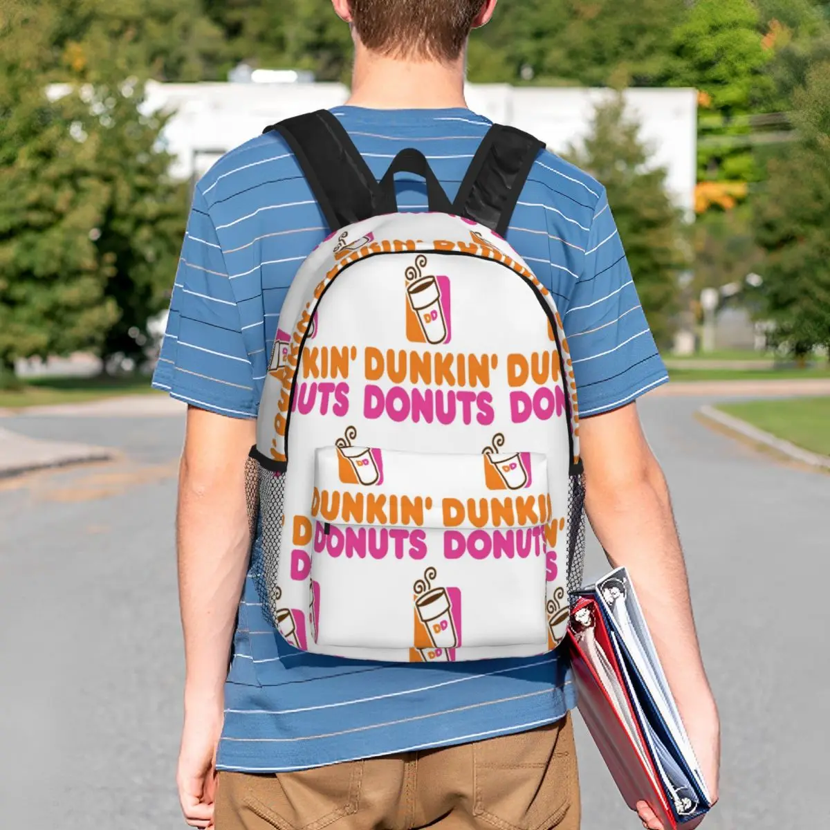 Dunkin Donuts Backpack Student BookBag Men Women School Bag Laptop Shoulder Bags